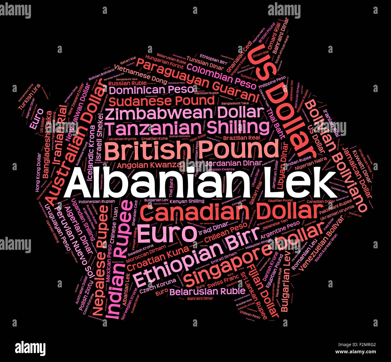 Albanian Lek Indicating Worldwide Trading And Exchange Stock Photo - 